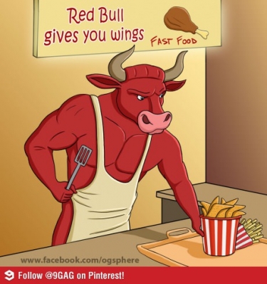 Red bull energy food | Vtipné obrázky - obrázky.vysmátej.cz
