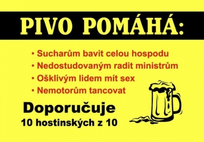 Pivo pomáhá | Vtipné obrázky - obrázky.vysmátej.cz