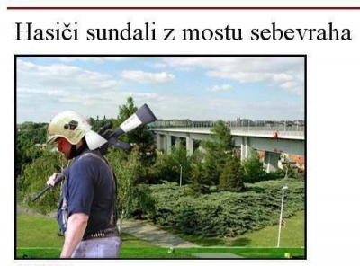 Hasiči sundali sebevraha | Vtipné obrázky - obrázky.vysmátej.cz